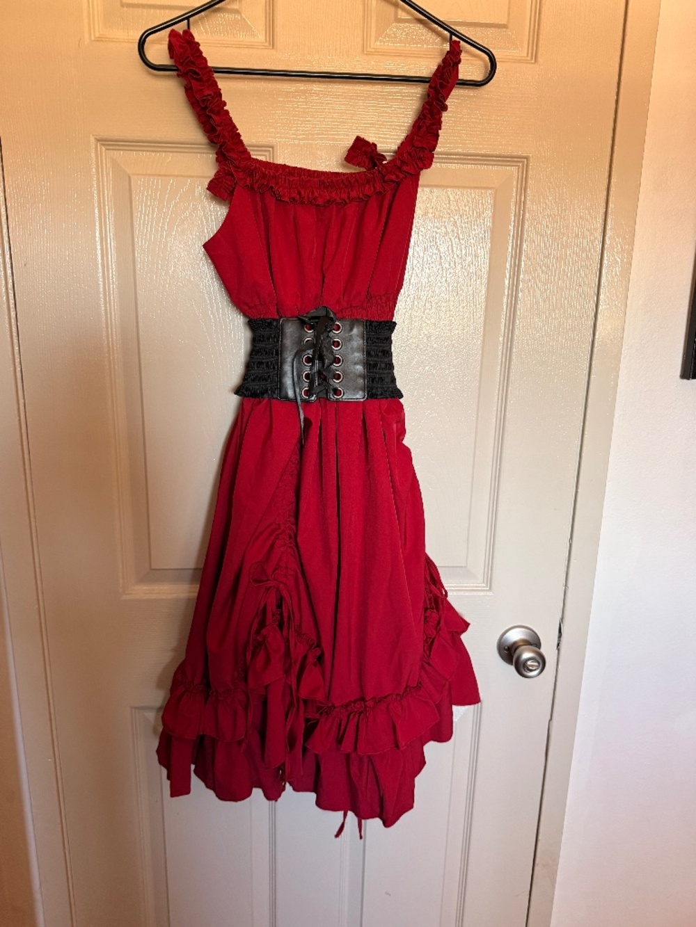 Red dress Halloween cosplay red riding hood